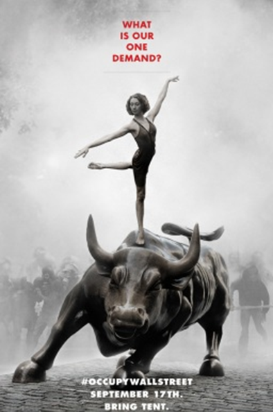 Плакат акции «Захвати Уолл-Стрит»  с датой ее начала 17.09.2011