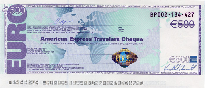 дорожный чек компании American Express