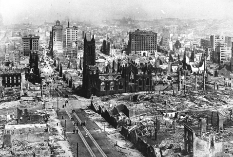 Сан-Франциско после землетрясения 18 апреля 1906 года
