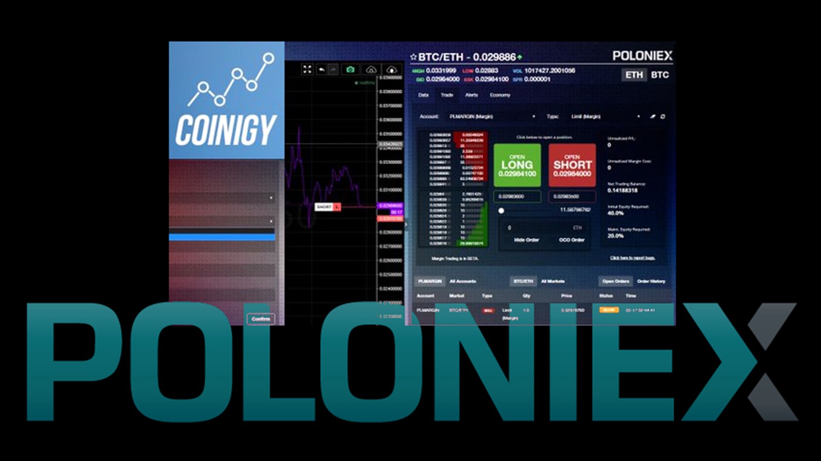 интерфейс биржи Poloniex