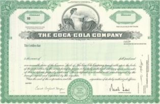 Облигация корпорации Coca-Cola