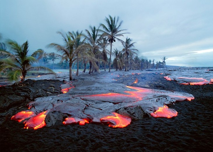 извержение вулкана в Гавайи
