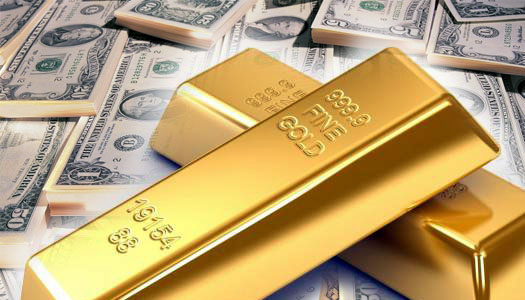 золото дорожает из-за падения доллара